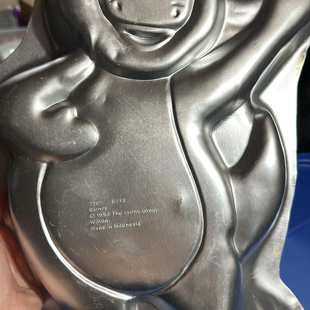 Vintage Barney Wilton Silver Character Cake Pan